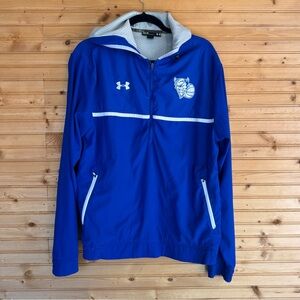 Under Armour Jacket Hood Zip Blue Demon Devil Basketball Royal Blue Size Medium